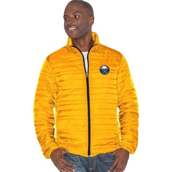 NHL Buffalo Sabres 3 in 1 Systems Jacket Mens Large Embroidered Logo Gold Navy - Picture 7 of 9